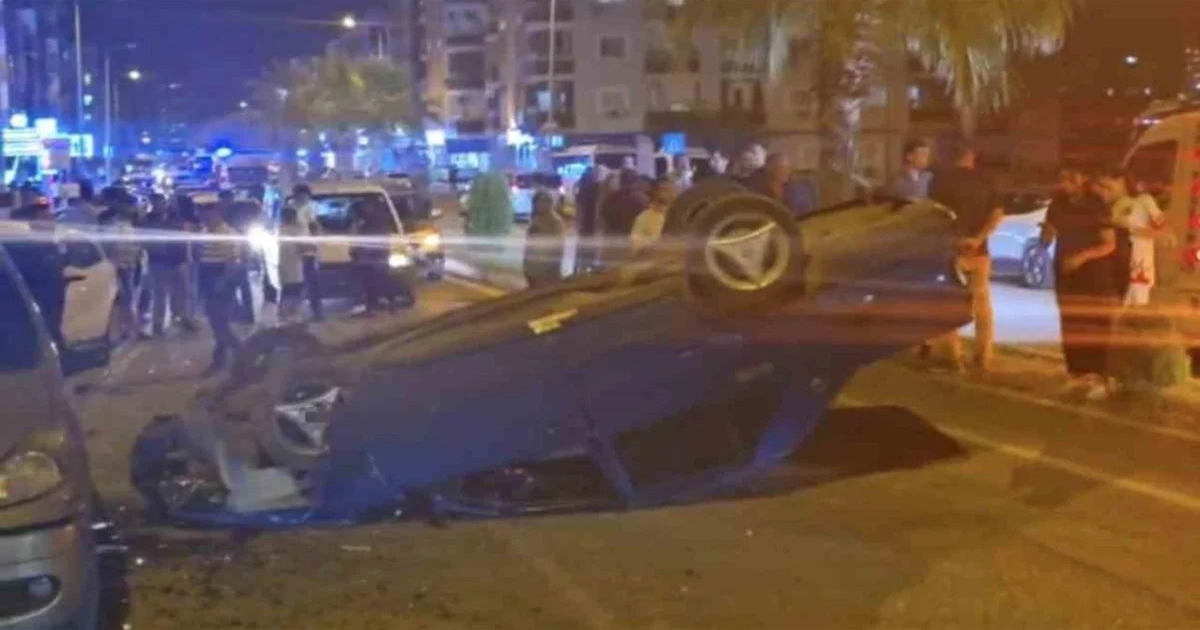 Tarsus’ta Korkutan Kaza: Araç Takla Attı, Şüpheliler Kaçtı
