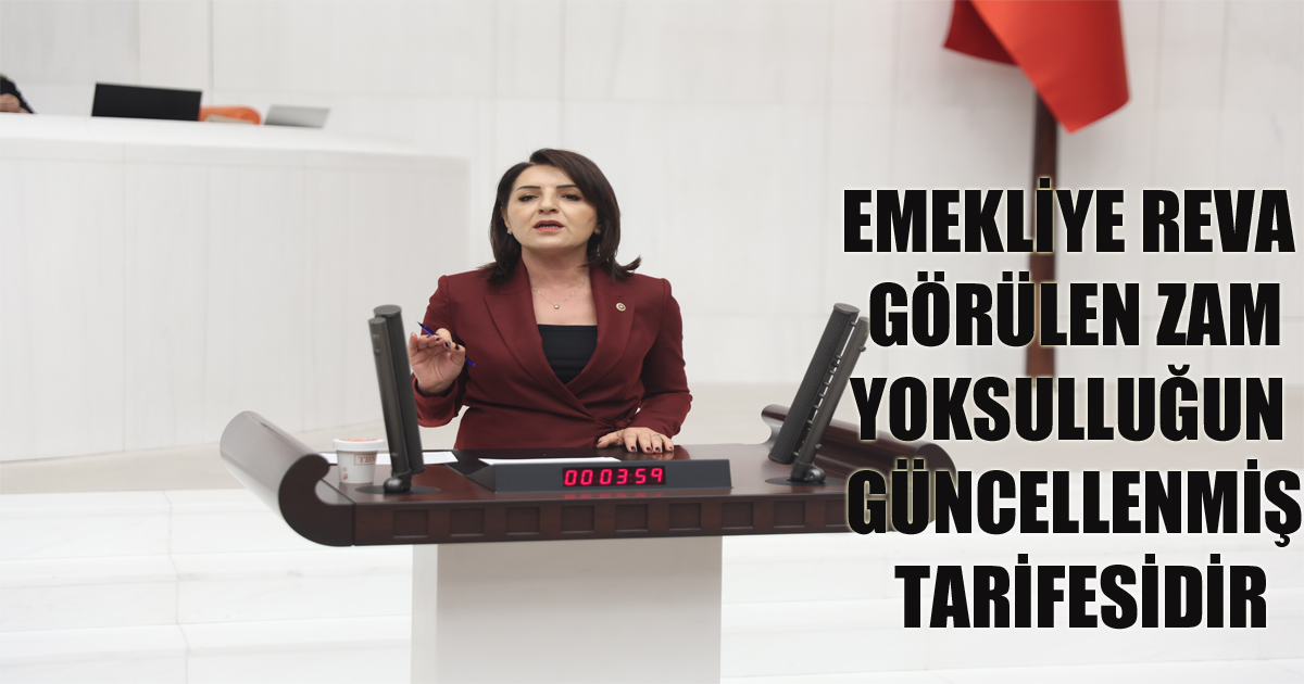 EMEKLİYE REVA GÖRÜLEN ZAM, YOKSULLUĞUN GÜNCELLENMİŞ TARİFESİDİR