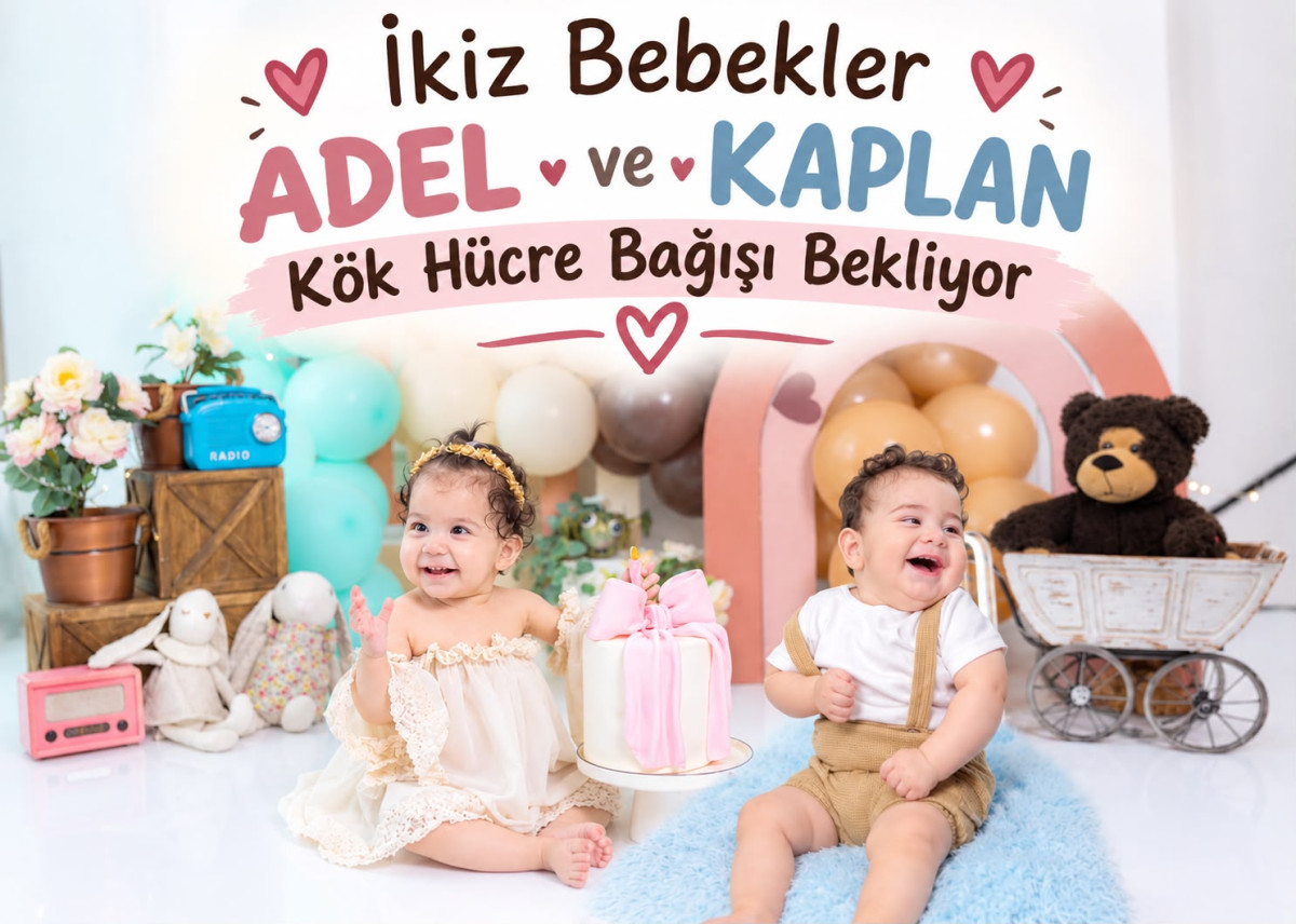 İkiz bebekler Adel ve Kaplan kök hücre bağışı bekliyor 